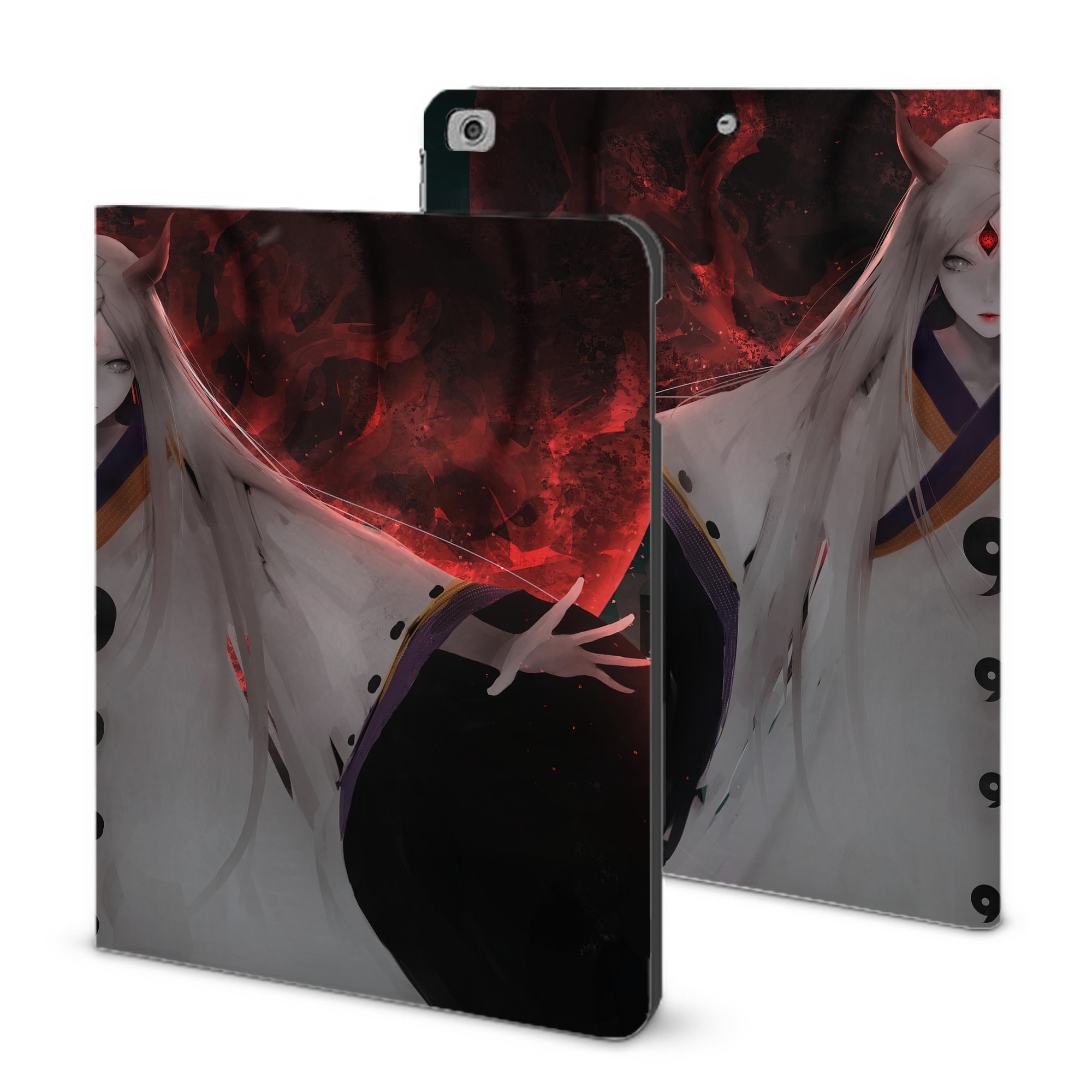 （画像用） NARUTO -ナルト- NARUTO -ナルト- 疾風伝 IPad ケース ブック型 PUレザー TPU 耐衝撃 軽量 薄型 ペン収納なし 全面保護 IPad 各モデル対応